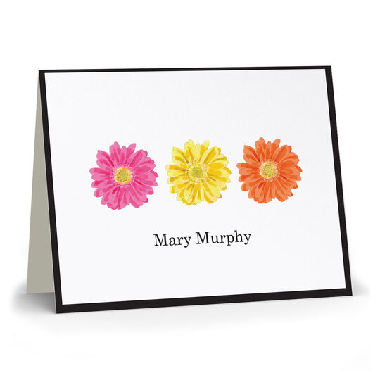 Trio of Mums Folded Note Cards